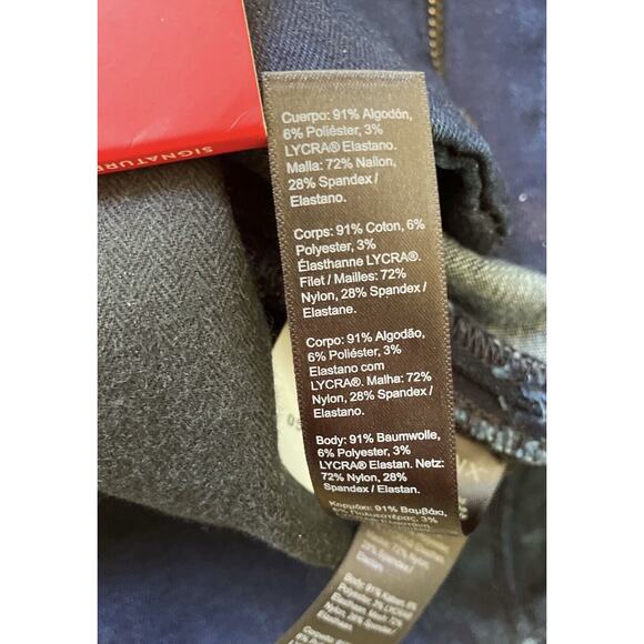 SPANX Signature Waist Slim Boot Cut Jeans Black Back Zipper, sz 28"x33" New - Picture 8 of 8